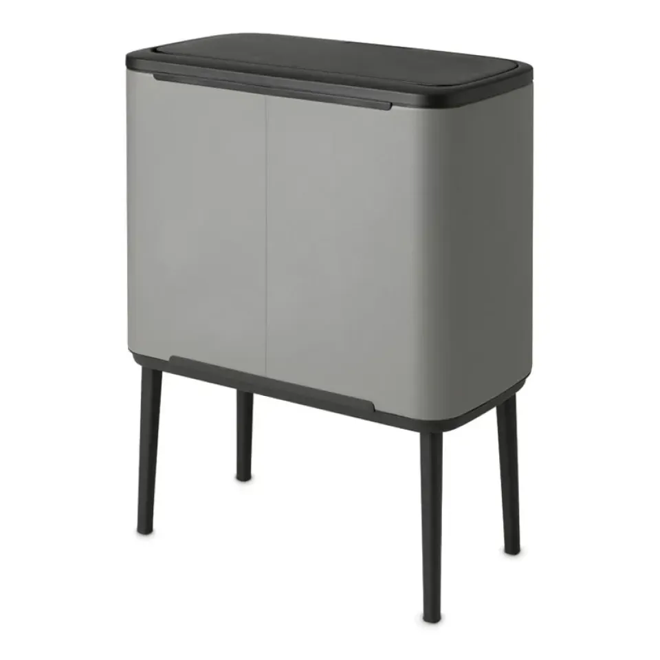 Best Brabantia Bo Touch Bin 11+23 L, Mineral concrete grey Gris