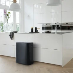 New Brabantia Bo touch bin 60 L, mate Negro