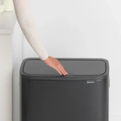 New Brabantia Bo touch bin 60 L, mate Negro