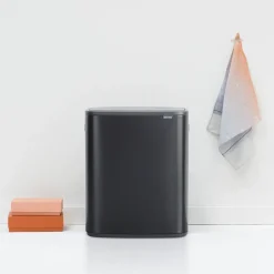 New Brabantia Bo touch bin 60 L, mate Negro