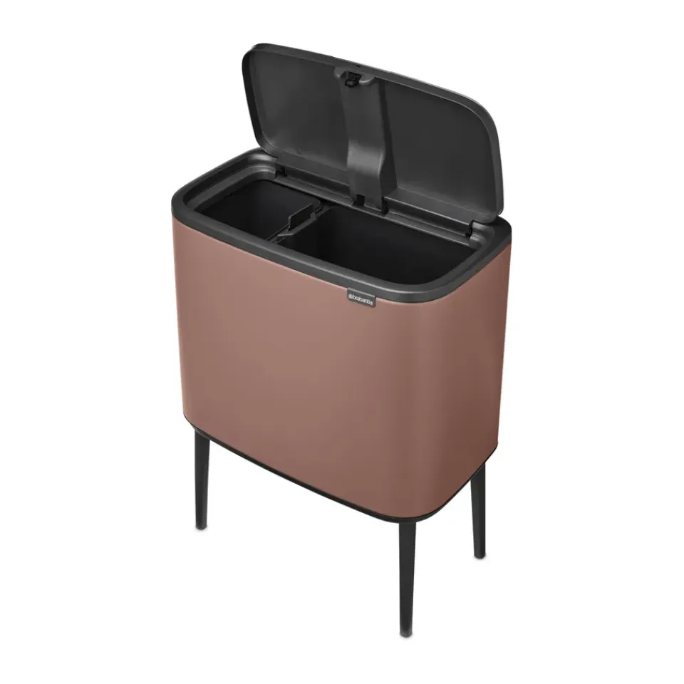 Sale Brabantia Bo Touch Bin 11+23 L, Satin Taupe Marrón