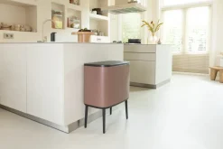 Sale Brabantia Bo Touch Bin 11+23 L, Satin Taupe Marrón