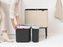New Brabantia Bo Touch Bin 11+23 L, Soft Beige