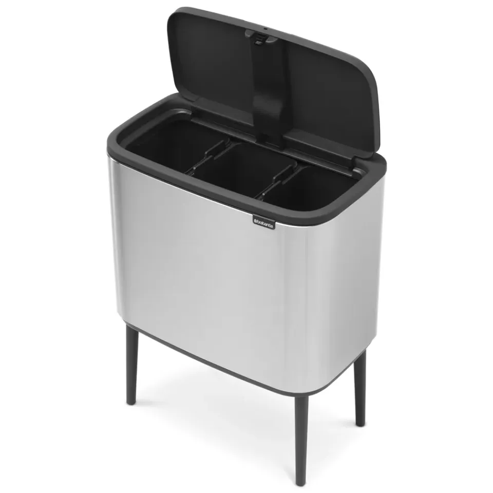 Online Brabantia Bo Touch Bin 3 x 11 L, acero inoxidable mate Plateado