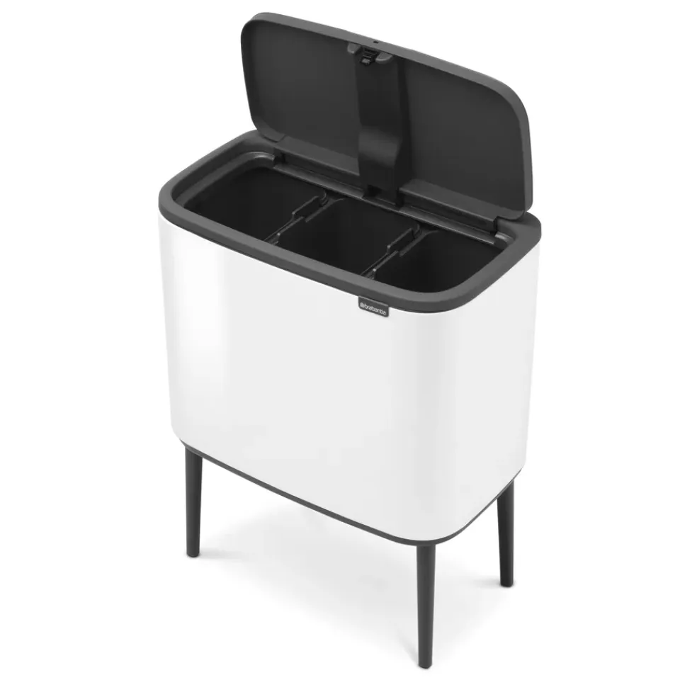 Hot Brabantia Bo Touch Bin 3 x 11 L, Blanco