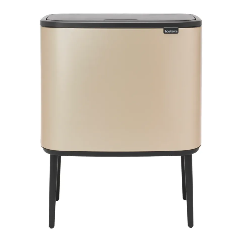 Hot Brabantia Bo Touch Bin 3 x 11 L, Metallic Gold Beige