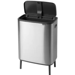 Best Brabantia Bo touch bin high 60 L, acero cepillado mate Plateado