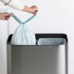 Brabantia Bo touch bin high 2x30 L, acero cepillado mate Plateado
