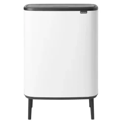 Outlet Brabantia Bo touch bin high 2x30 L, Blanco