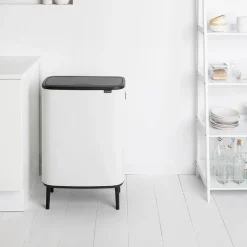 Outlet Brabantia Bo touch bin high 2x30 L, Blanco