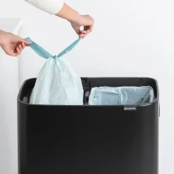 Best Brabantia Bo touch bin high 2x30 L, mate Negro