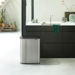 Outlet Brabantia Bo touch bin 2x30 L, acero cepillado mate Plateado