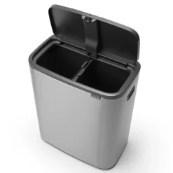 Outlet Brabantia Bo touch bin 2x30 L, acero cepillado mate Plateado