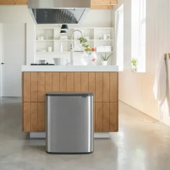 Outlet Brabantia Bo touch bin 2x30 L, acero cepillado mate Plateado