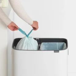 Discount Brabantia Bo touch bin 2x30 L, Blanco