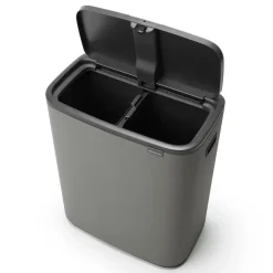 Brabantia Bo touch bin 2x30 L, Mineral concrete grey Gris