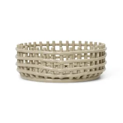 Discount Ferm Living Bol Ceramic trenzado, Cashmere Beige