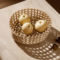 Discount Ferm Living Bol Ceramic trenzado, Cashmere Beige
