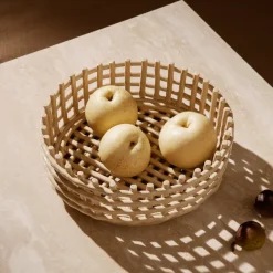 Discount Ferm Living Bol Ceramic trenzado, Cashmere Beige