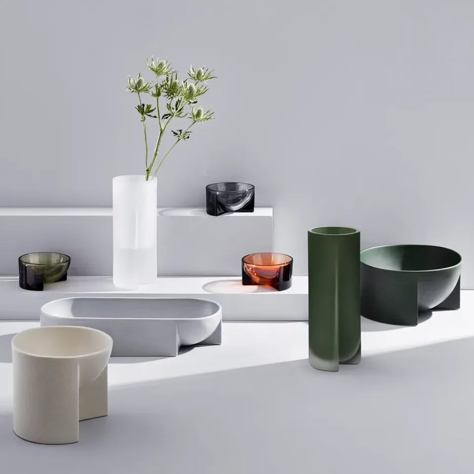 Hot Iittala Bol cerámica Kuru 7,5x37 cm, claro Gris