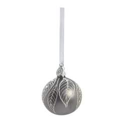 Online Lene Bjerre Bola de Navidad Cadelia Ø6 cm, oscuro, hoja Gris