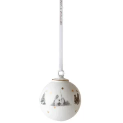 Sale Wik & Walsøe Bola de navidad Julemorgen grande, Story Blanco