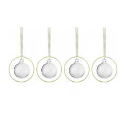 Hot Blomus Bolas de Navidad KITAI 8,5 cm 4 unidades, Clear Transparente