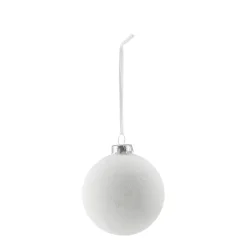 Scandi Living Bolas de Navidad Snowing 6 unidades, Blanco