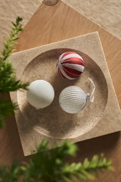 Scandi Living Bolas de Navidad Snowing 6 unidades, Blanco