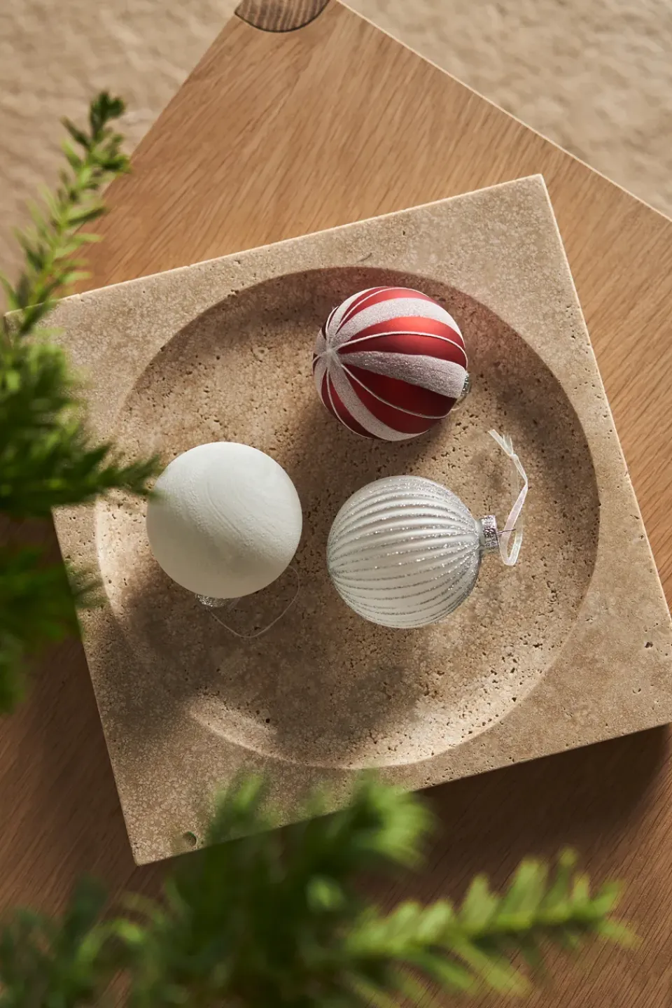 Outlet Scandi Living Bolas de Navidad Tradition 6 unidades, /blanco Rojo