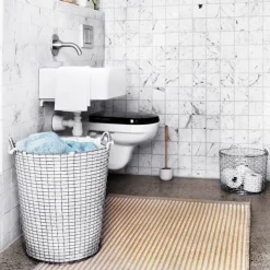 KORBO Bolsa ropa sucia , 65 L Blanco