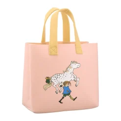 Hot Muurla Bolsa Tote Pippi 25x25 cm, Pippi y el caballo Rosa