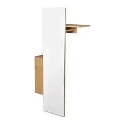 Clearance Ferm Living Bon hallway cabinet perchero con espejo, Oiled Oak Marrón
