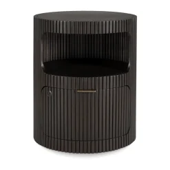 Sale Ethnicraft Boomerang cajonera, Dark brown mahogny, Ø45 cm Marrón