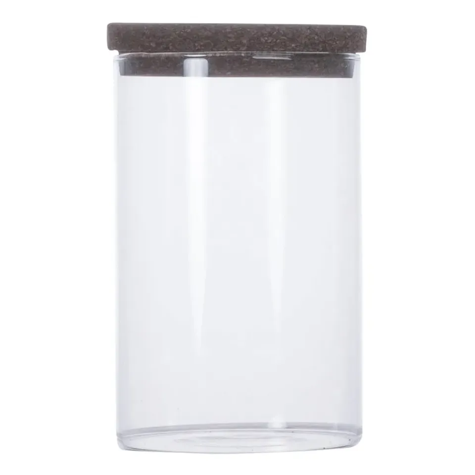 Sale Sagaform Bote con tapa de corcho Nature, transparente- oscuro Marrón
