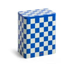 New HAY Bote Tin Container large, Blue-off white AzulBlanco