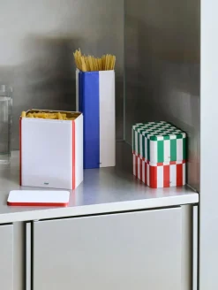 Discount HAY Bote Tin Container medium, Black-off white NegroBlanco