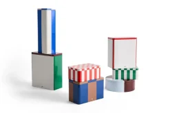 Best HAY Bote Tin Container medium, Brown-midnight blue Multi