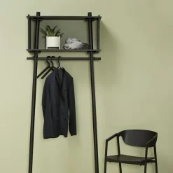 Sale Woud Burro para ropa Töjbox, Pequeño, roble lacado oscuro Negro