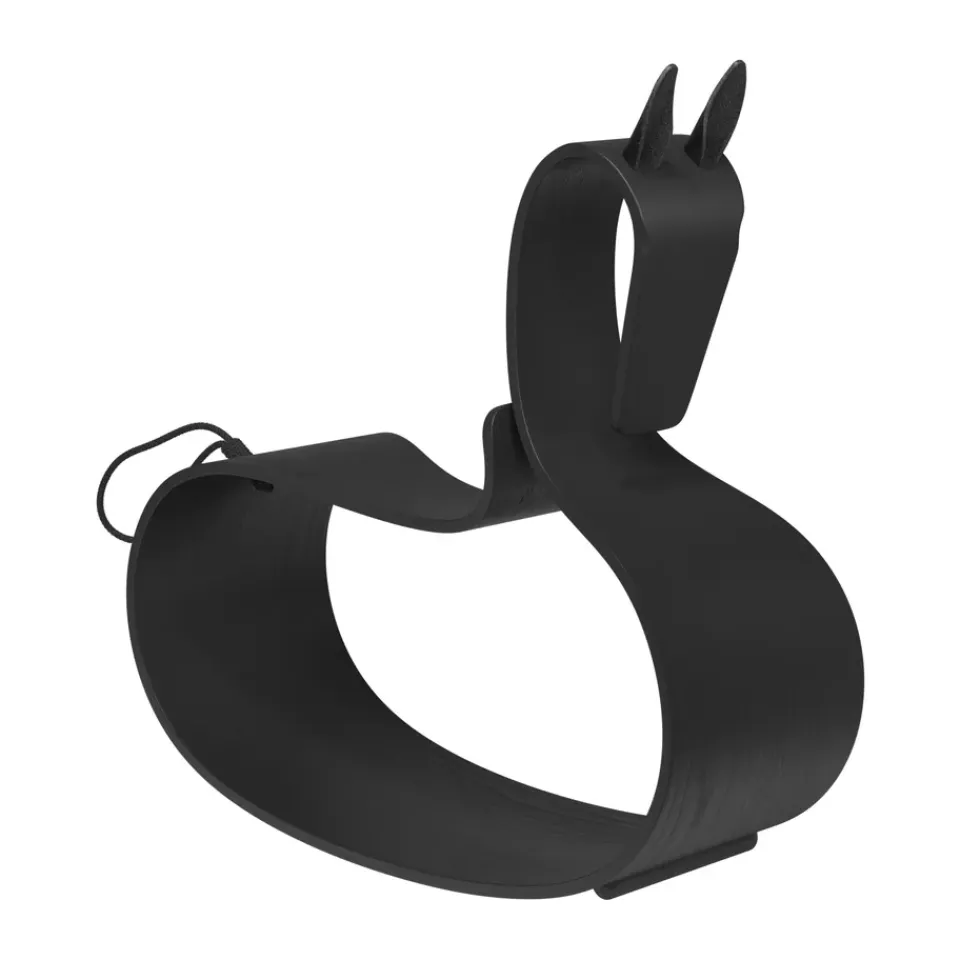 New Fritz Hansen Caballito balancín Rocking Horse, Ceniza negra Negro