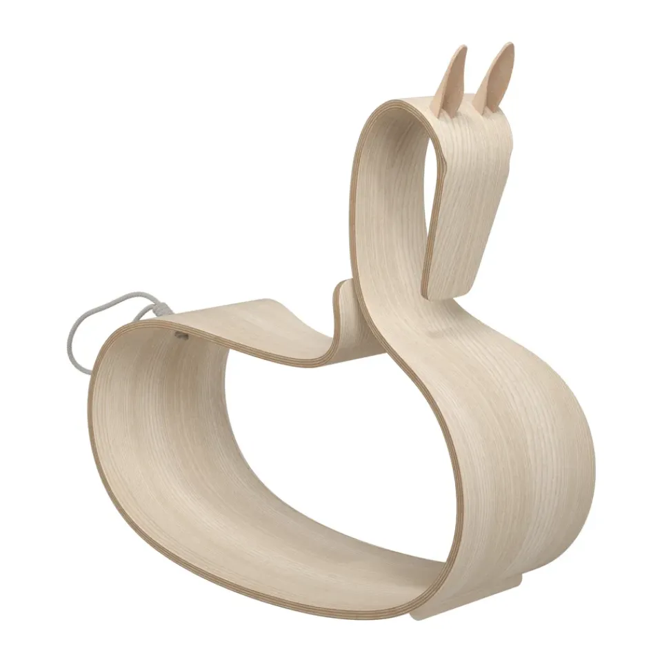 Best Fritz Hansen Caballito balancín Rocking Horse, Fresno lacado incoloro Beige