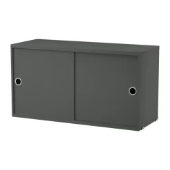 Outlet String Cabinet con puertas correderas , oscuro, 78x30 cm Gris
