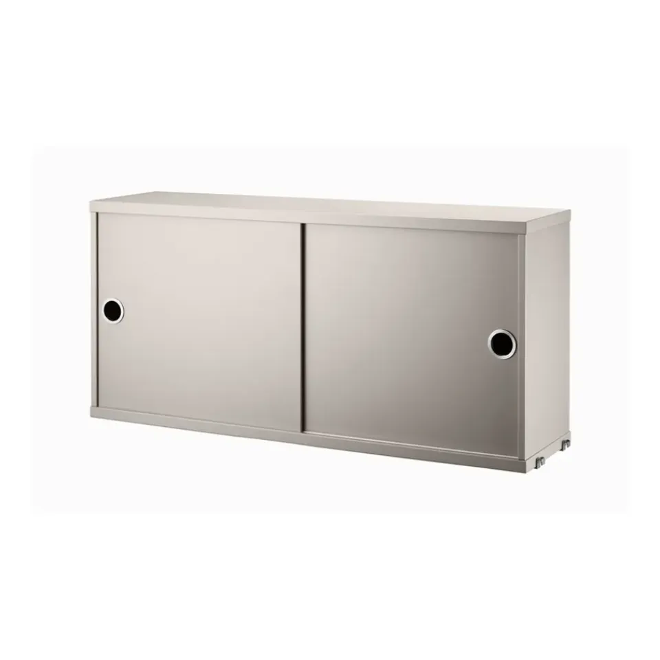 String Cabinet con puertas correderas , , 78x20 cm Beige