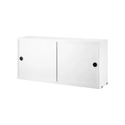 Best String Cabinet con puertas correderas , , 78x20 cm Blanco