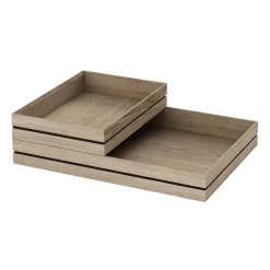New MOEBE Caja de almacenaje Organise 17x25 cm, Wood Marrón