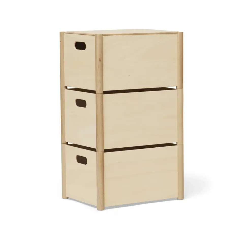 Outlet Form & Refine Caja de almacenaje Pillar M, Haya Beige