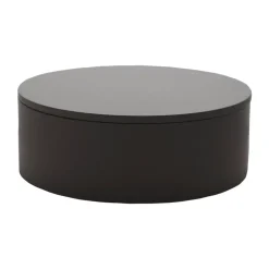Outlet Mojoo Caja de almacenamiento lacada Matt Ø20x7 cm, Negro