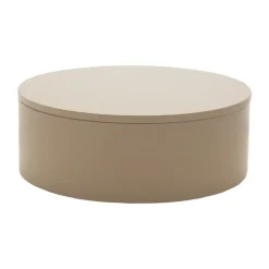 Mojoo Caja de almacenamiento lacada Matt Ø20x7 cm, Fawn Gris