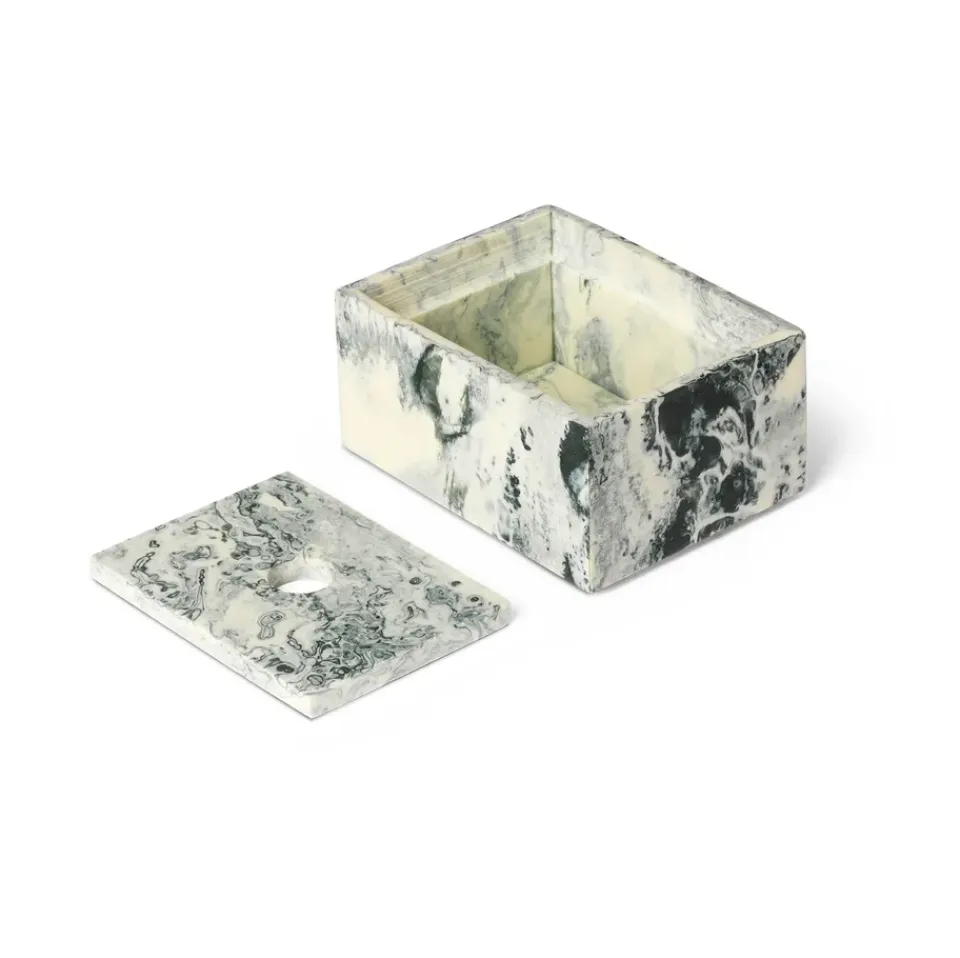 Clearance Ferm Living Caja de almacenamiento Mist 7,5x10 cm, Emerald-off white Gris