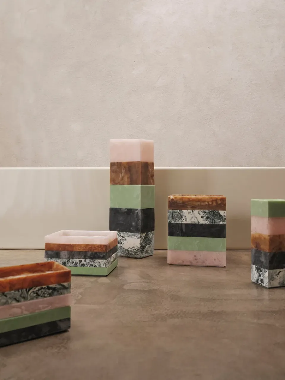 Ferm Living Caja de almacenamiento Mist 7,5x10 cm, Pearl Beige
